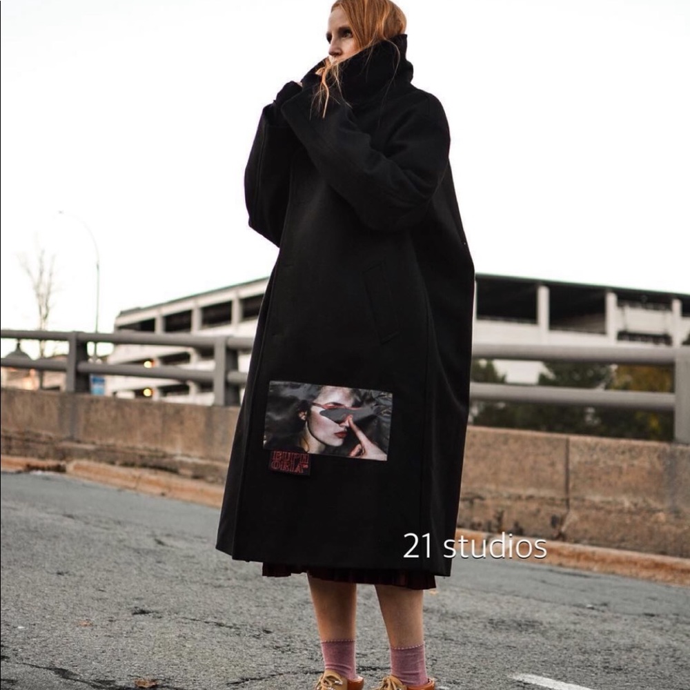 Misbhv black coat unisex